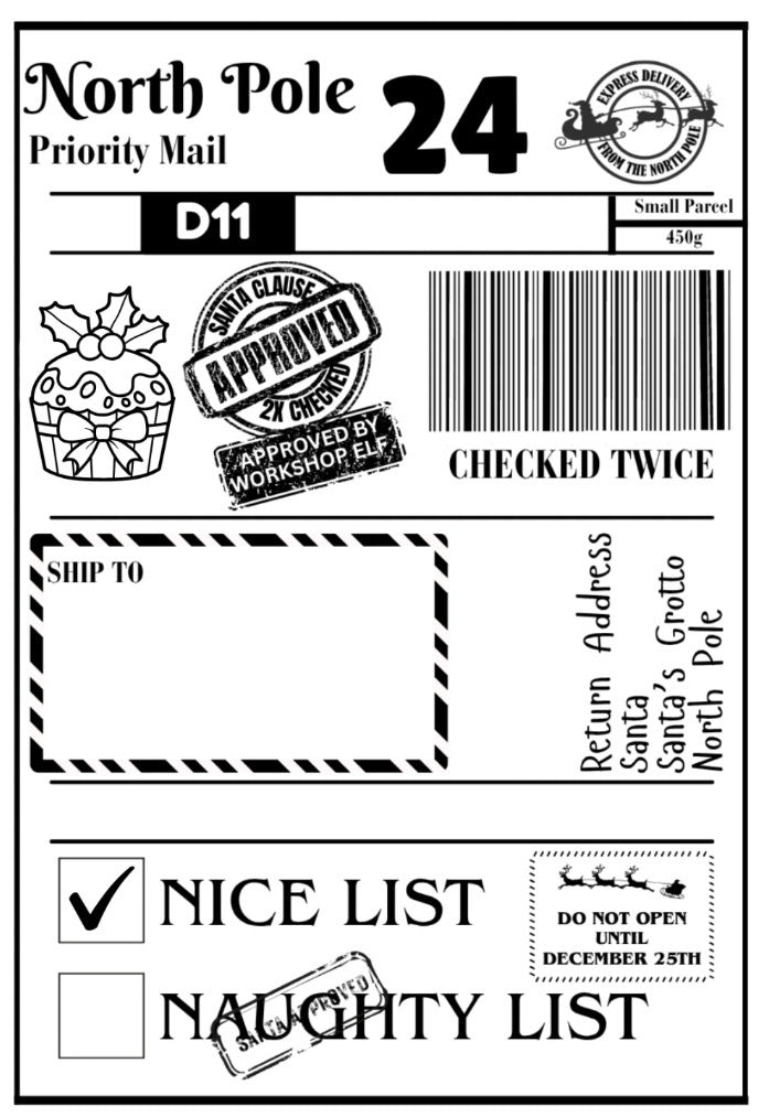 Santa Postage Labels