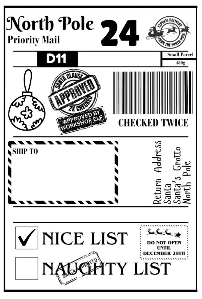 Santa Postage Labels