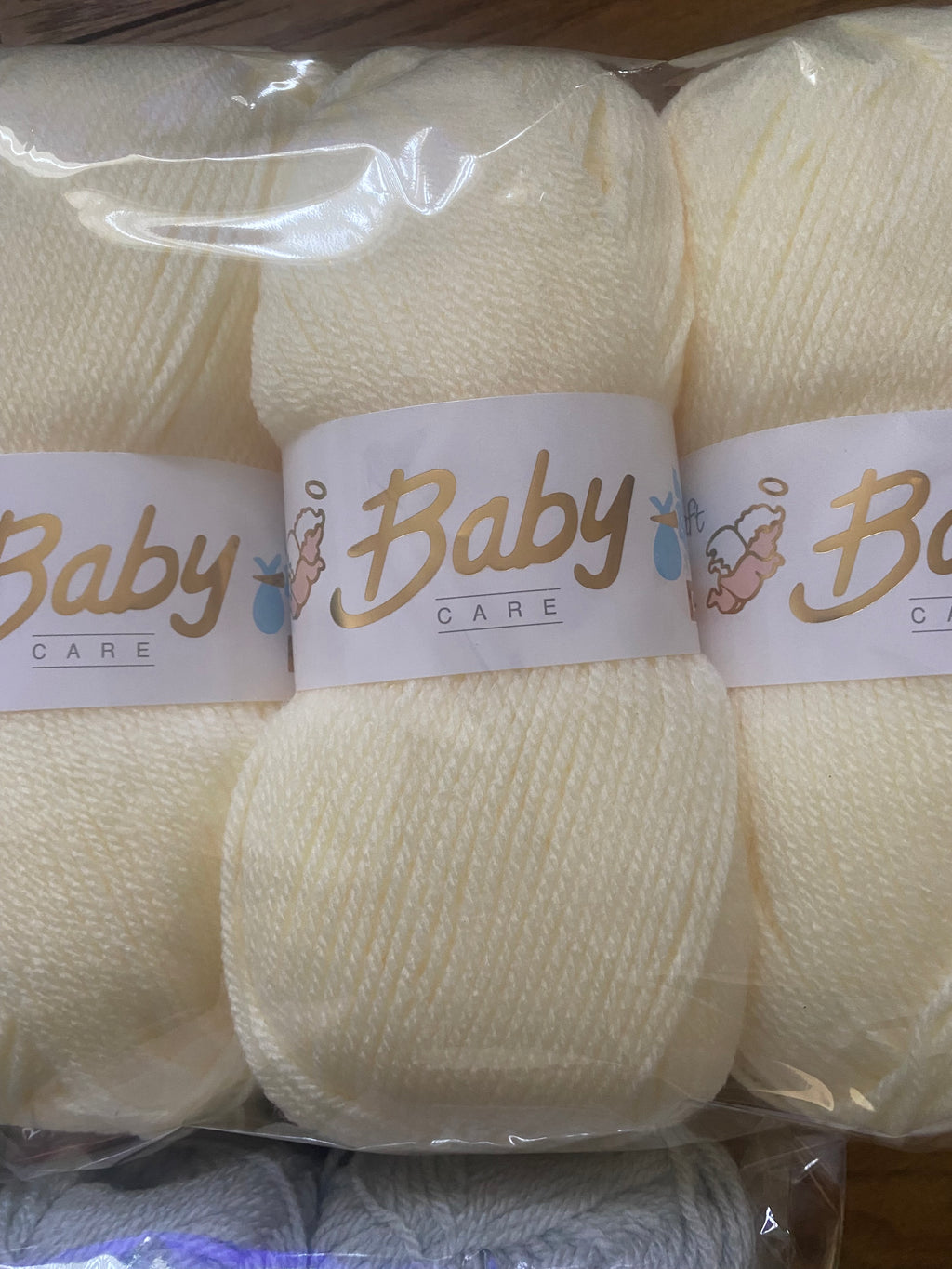 Woolcraft Baby Care wool. 3x100g balls