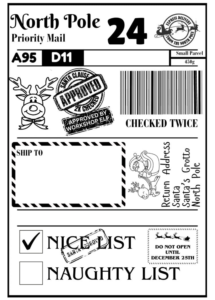 Santa Postage Labels