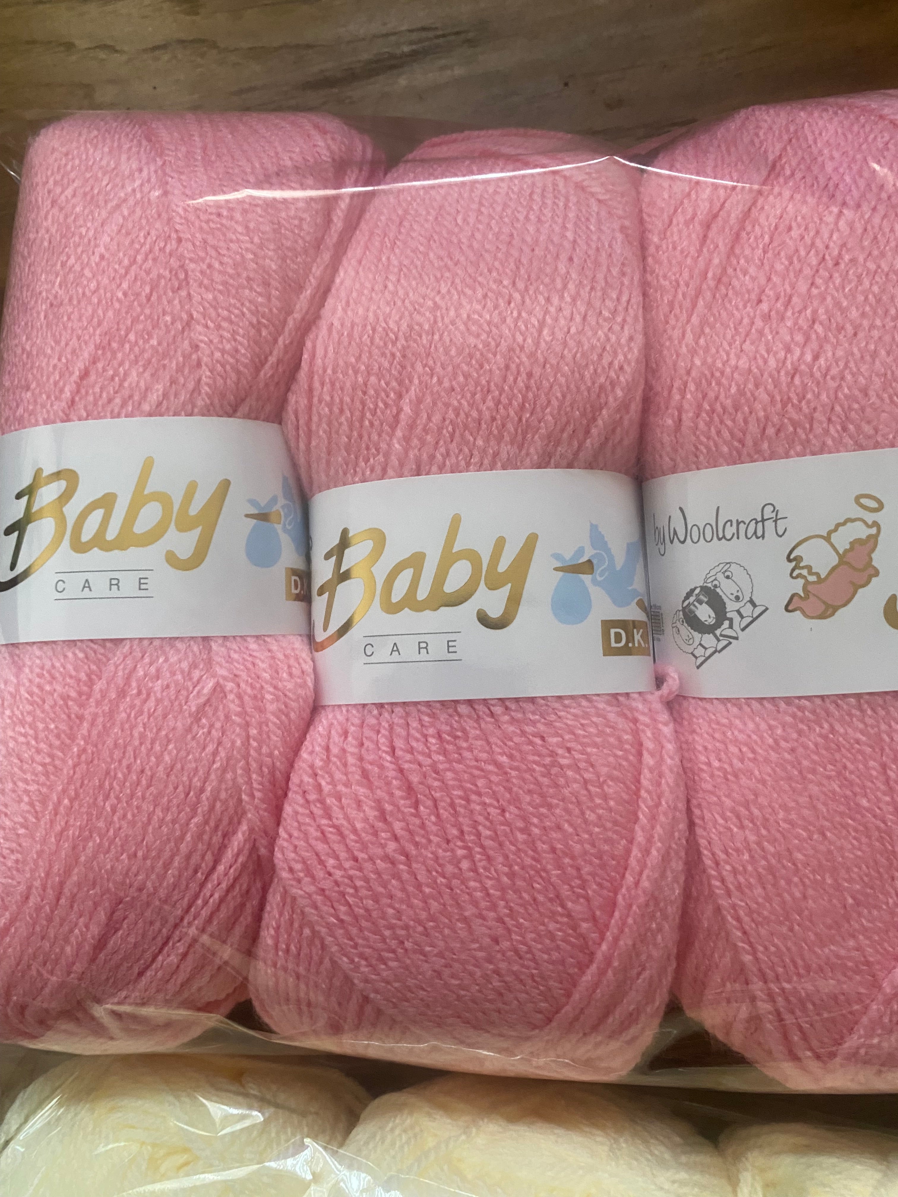 Woolcraft Baby Care wool. 3x100g balls