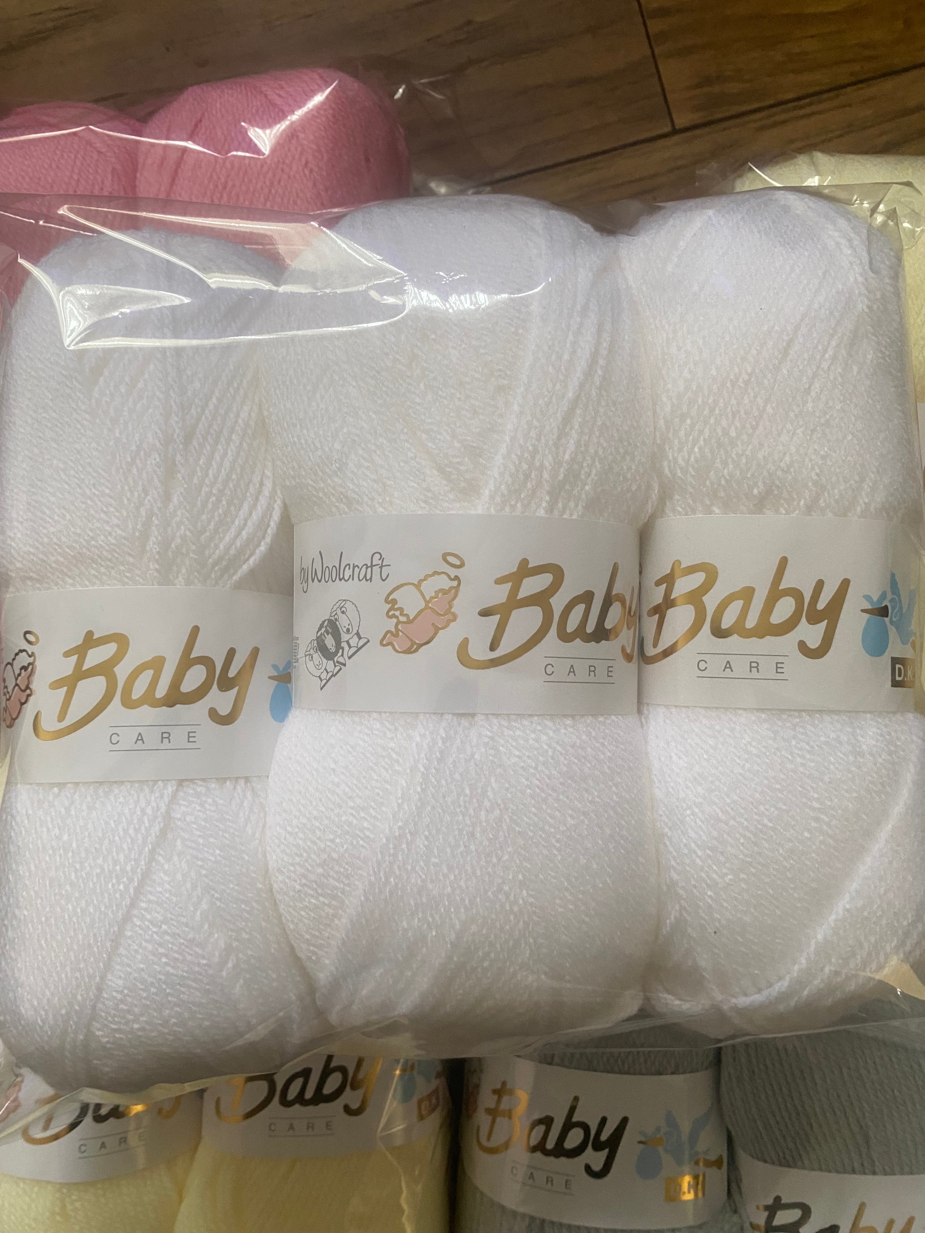 Woolcraft Baby Care wool. 3x100g balls