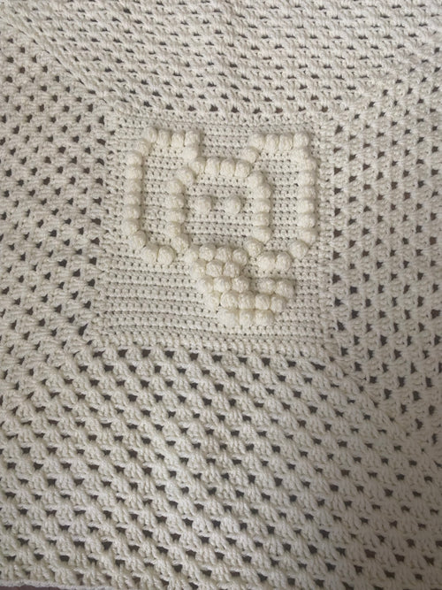*Pre Order*Elephant handmade crochet baby blanket