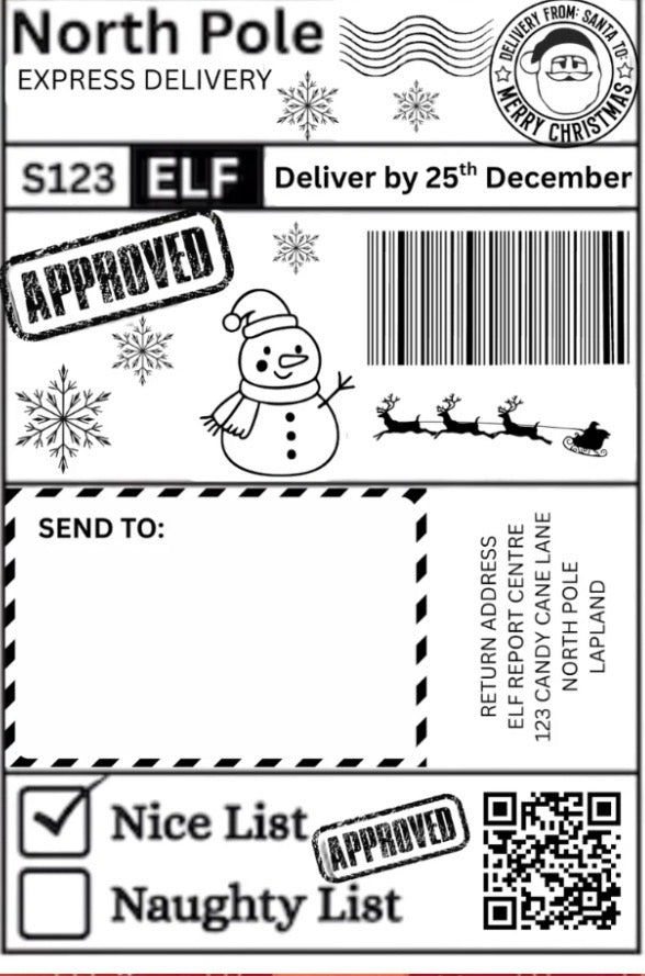 Santa Postage Labels