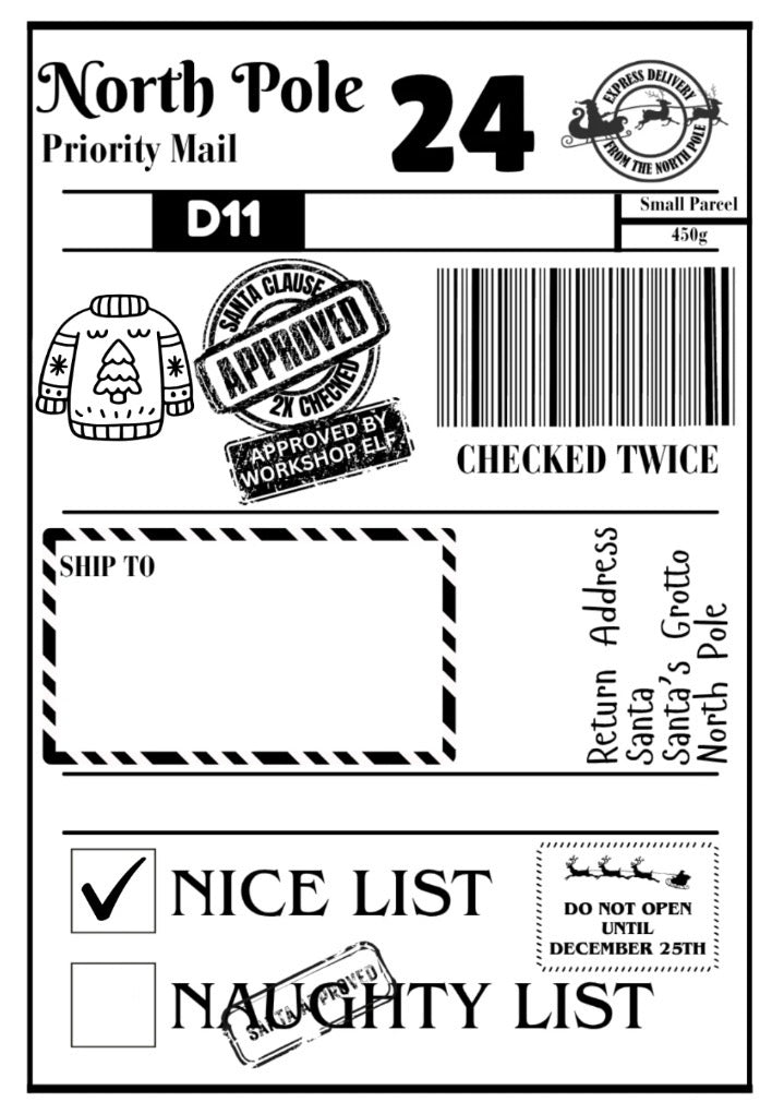 Santa Postage Labels