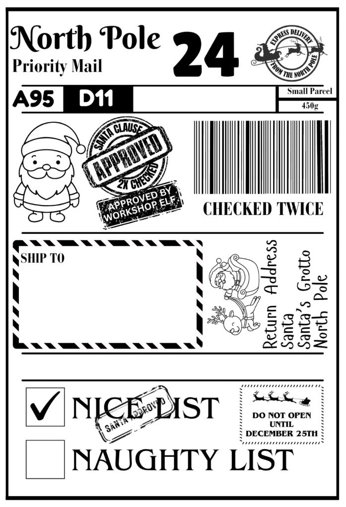 Santa Postage Labels