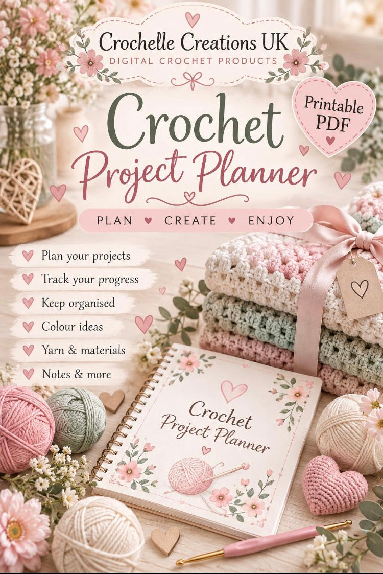 Crochet Project Planner Printable PDF – Digital Crochet Planner