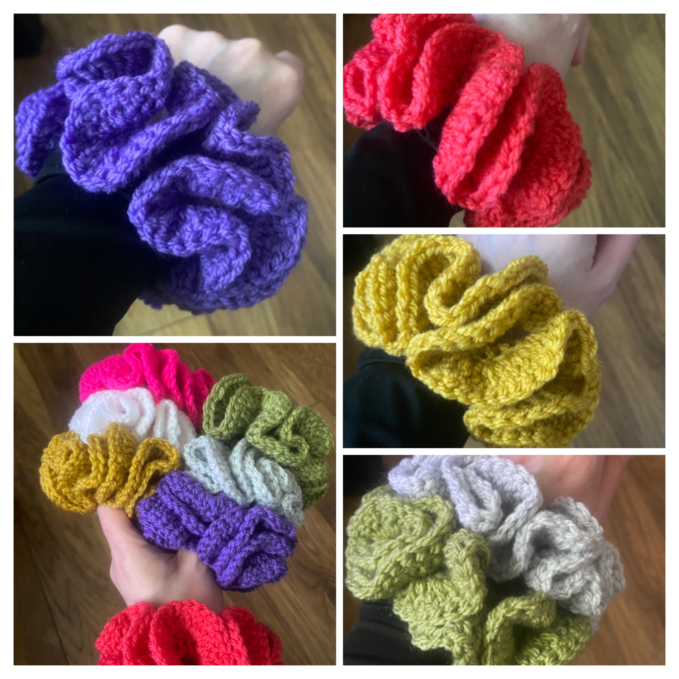 Crochet Hair Scrunchies